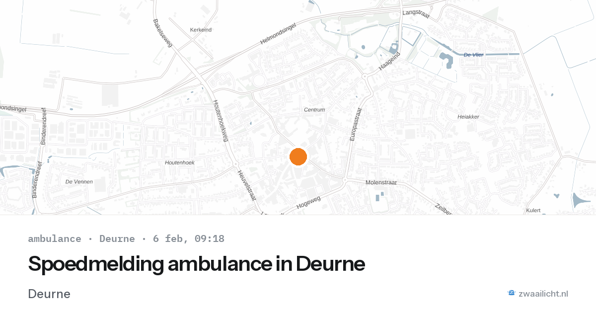 Spoedmelding ambulance in Deurne — 6 feb 2026
