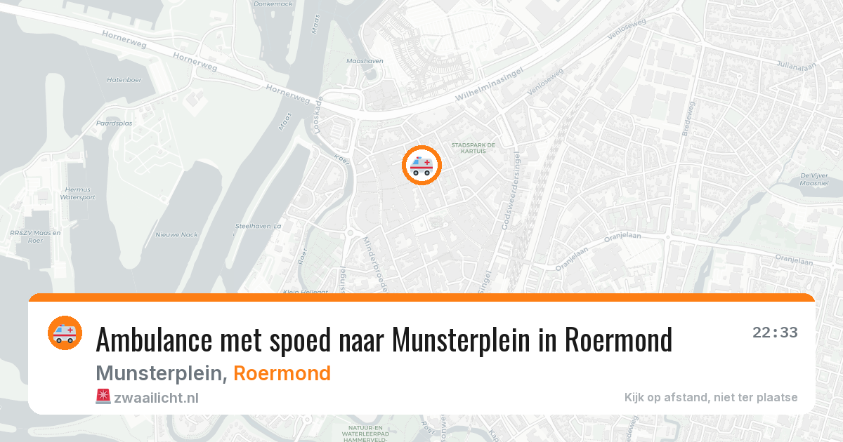 Ambulance met spoed naar Munsterplein in Roermond — 1 apr 2026