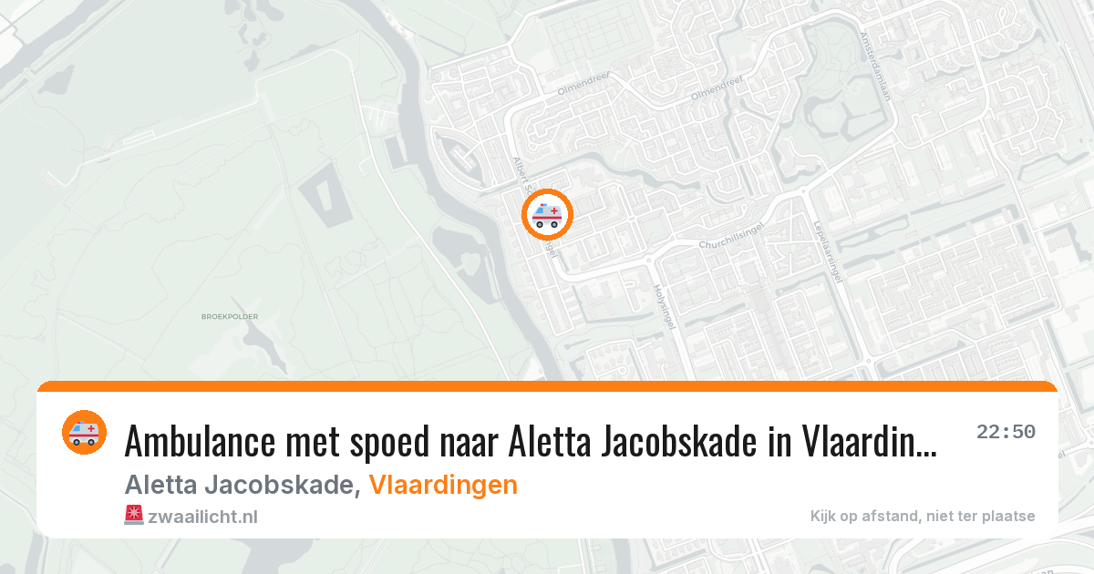 Ambulance met spoed naar Aletta Jacobskade in Vlaardingen — 7 apr 2026