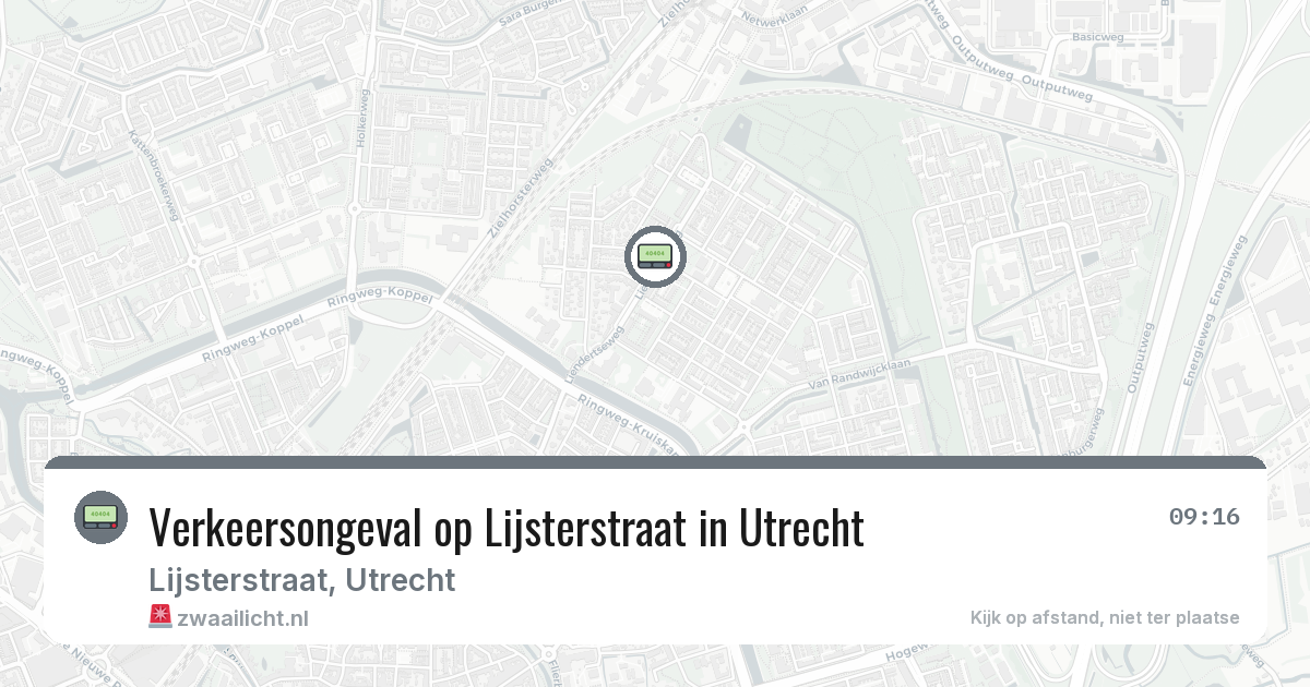 Verkeersongeval op Lijsterstraat in Utrecht — 6 feb 2026