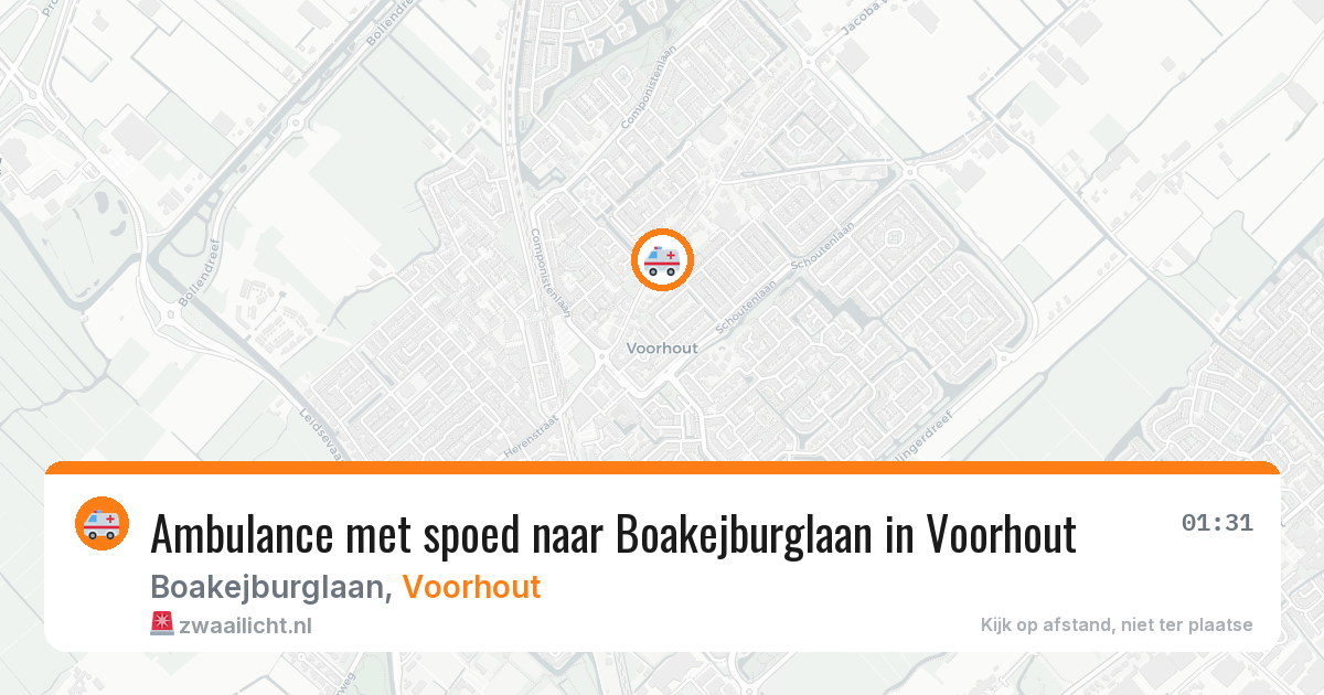 Ambulance met spoed naar Boakejburglaan in Voorhout — 22 jun 2026