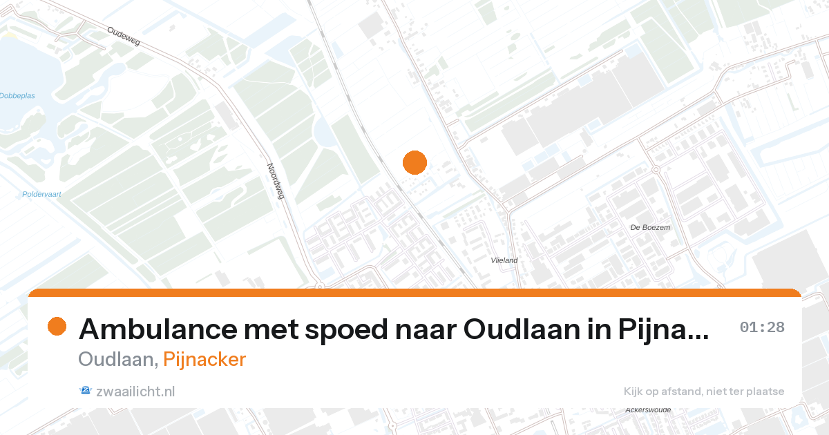Ambulance met spoed naar Oudlaan in Pijnacker — 15 apr 2026