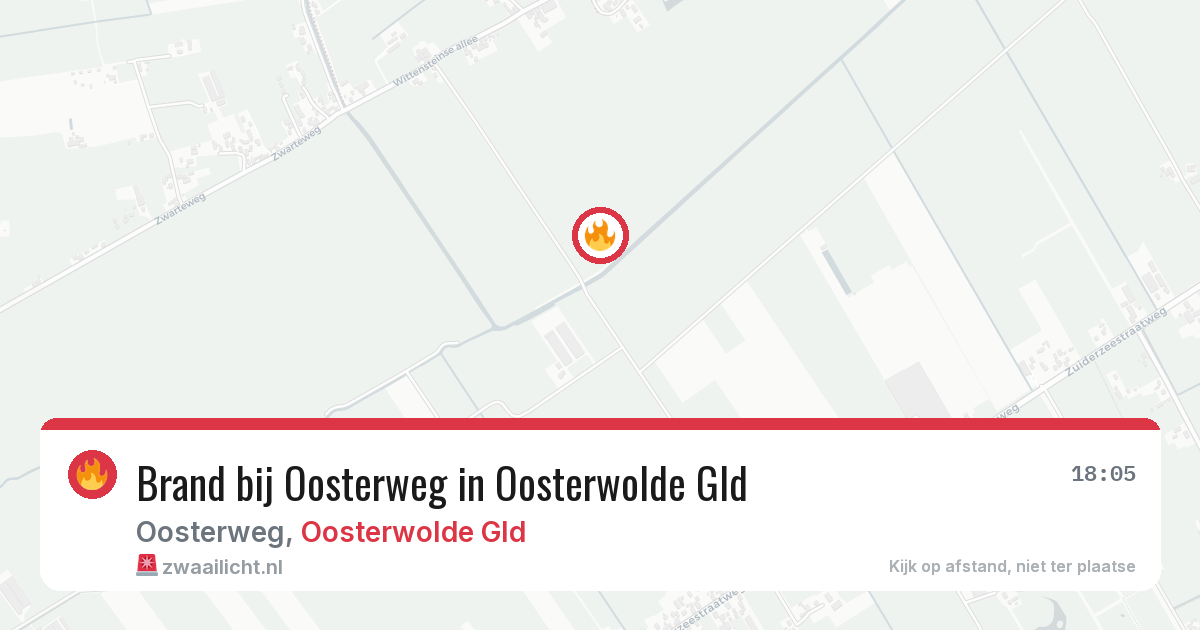 Brand bij Oosterweg in Oosterwolde Gld — 10 aug 2026