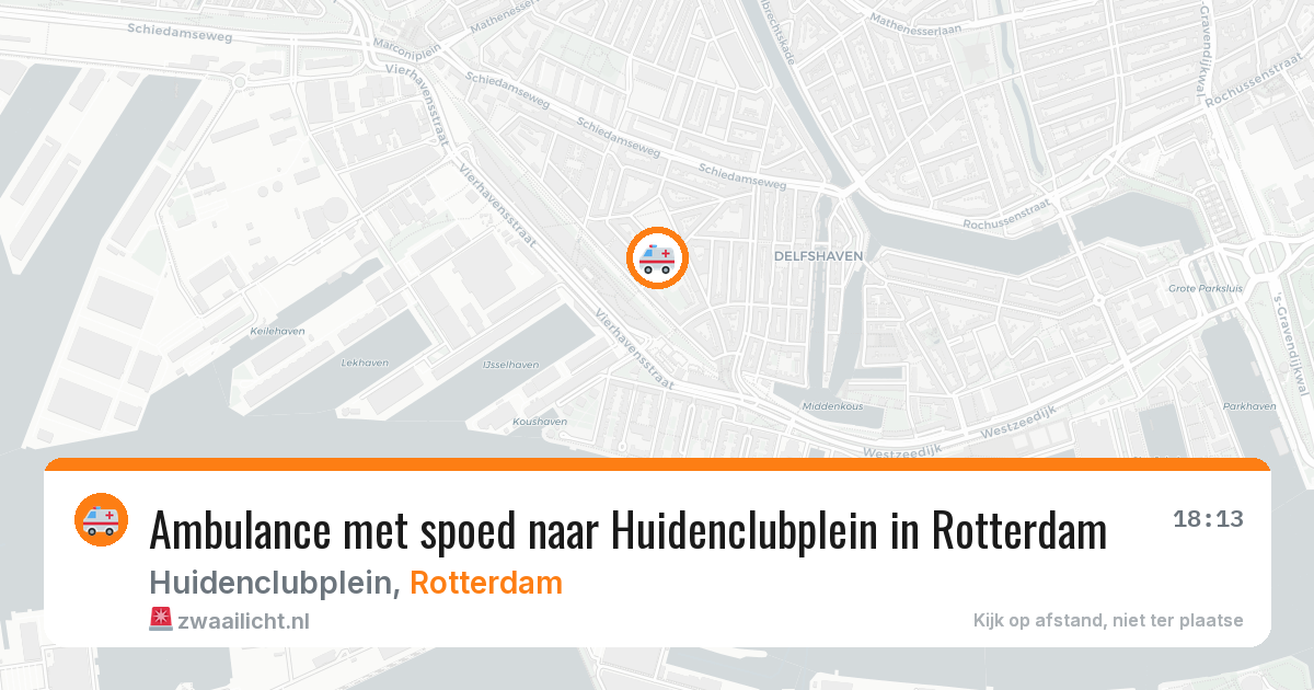 Ambulance met spoed naar Huidenclubplein in Rotterdam — 21 mrt 2026
