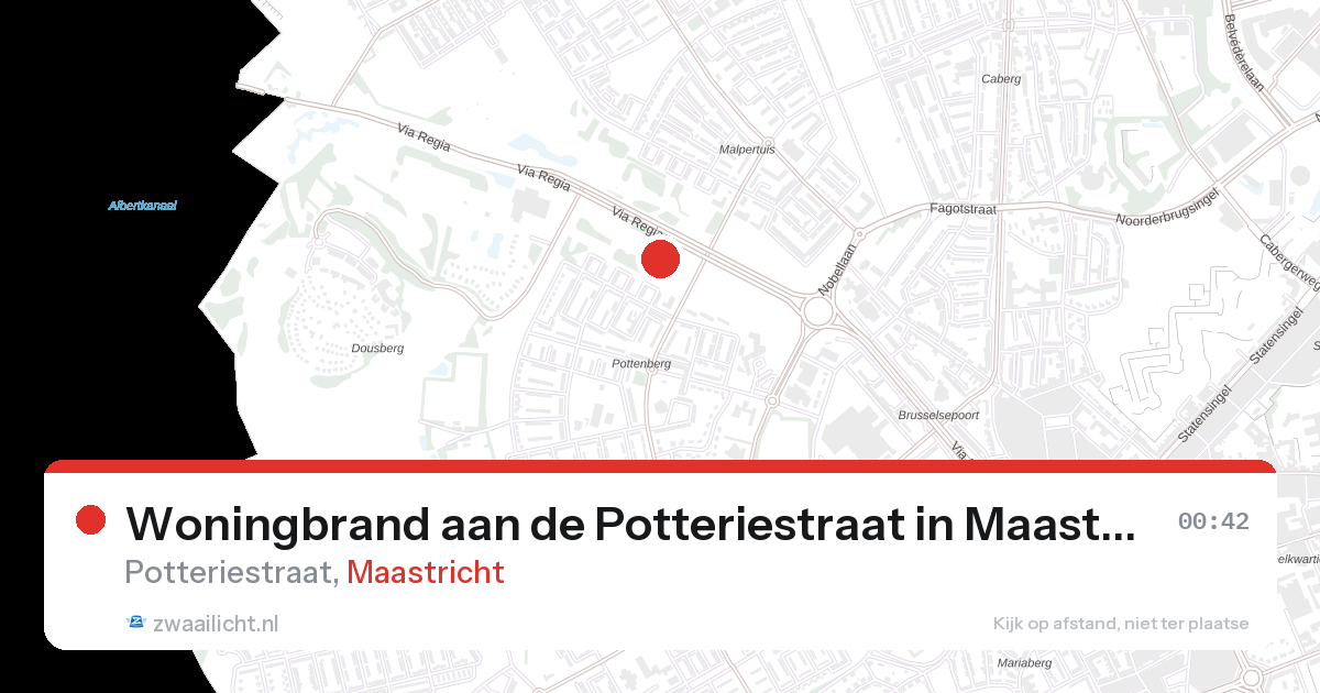 Woningbrand aan de Potteriestraat in Maastricht — 15 aug 2026