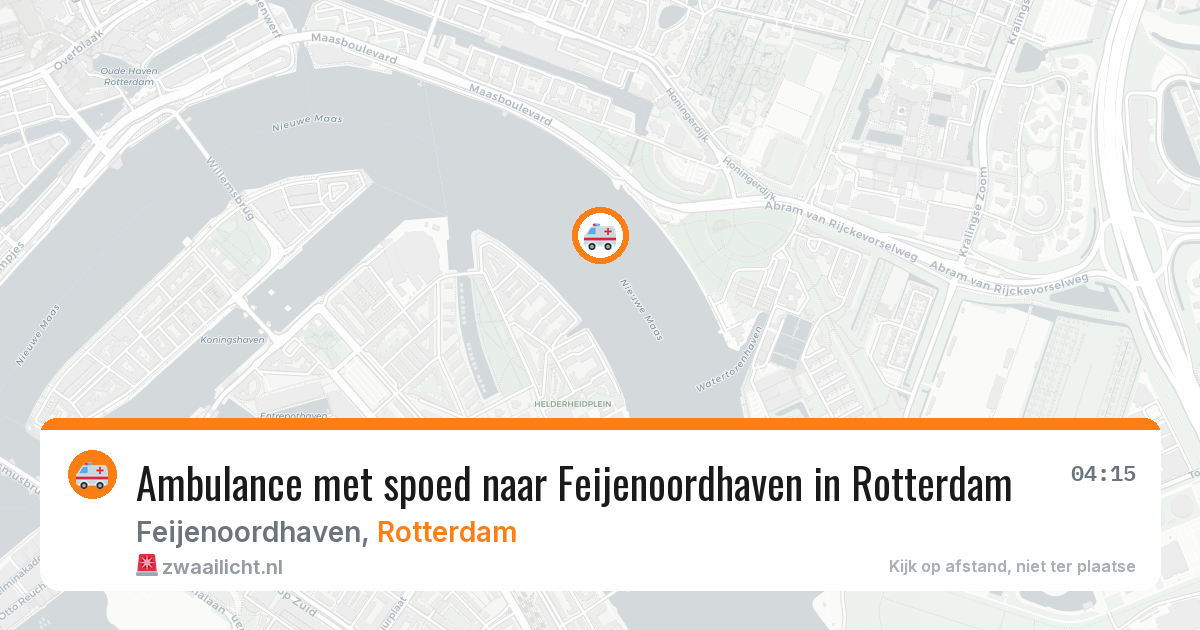 Ambulance met spoed naar Feijenoordhaven in Rotterdam — 30 jan 2026