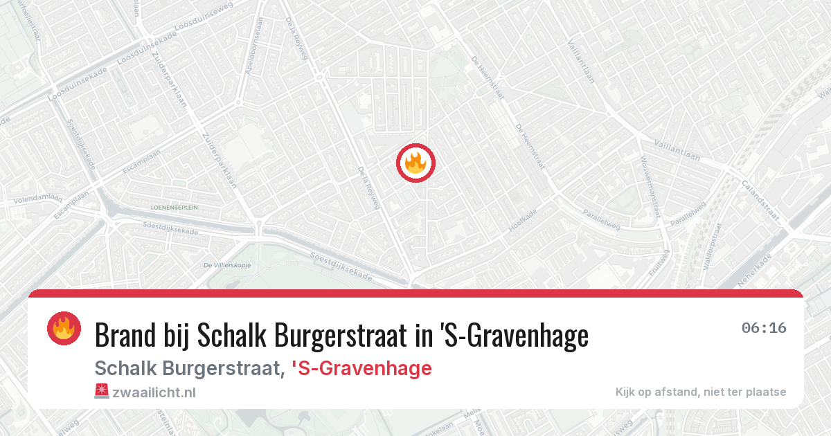 Brand bij Schalk Burgerstraat in 'S-Gravenhage — 24 mrt 2026