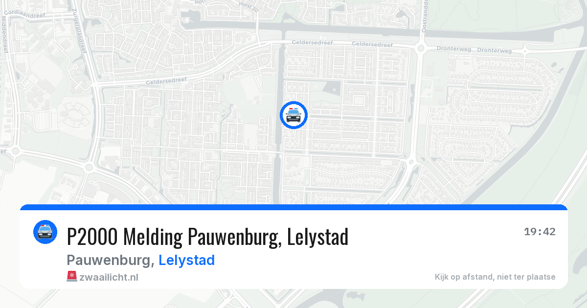 P2000 Melding Pauwenburg, Lelystad — 7 jun 2026