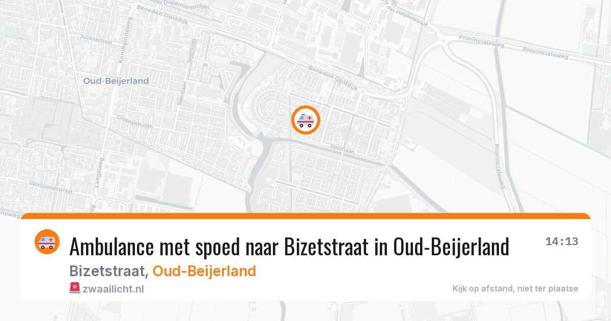 Ambulance met spoed naar Bizetstraat in Oud-Beijerland — 29 jan 2026