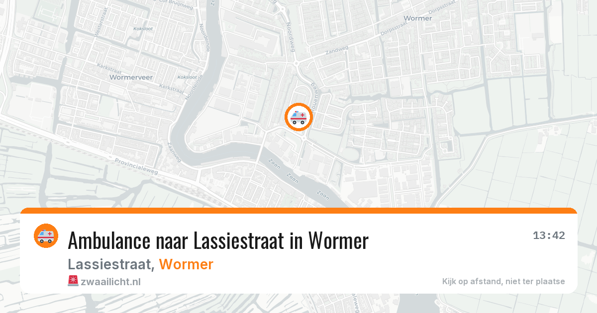 Ambulance naar Lassiestraat in Wormer — 20 jul 2026