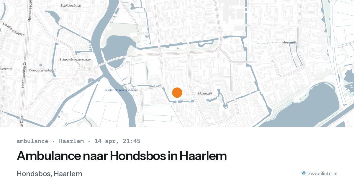 Ambulance naar Hondsbos in Haarlem — 14 apr 2026