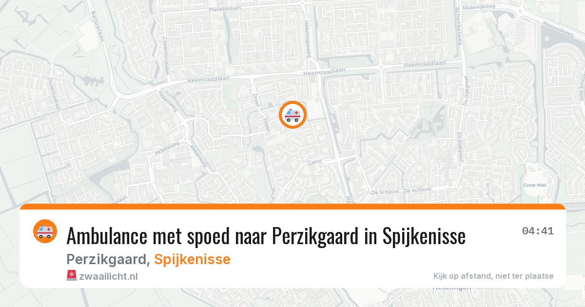 Ambulance met spoed naar Perzikgaard in Spijkenisse — 12 aug 2026
