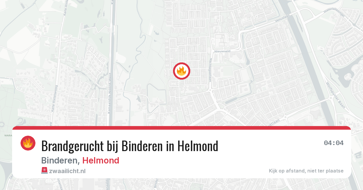 Brandgerucht bij Binderen in Helmond — 28 jun 2026