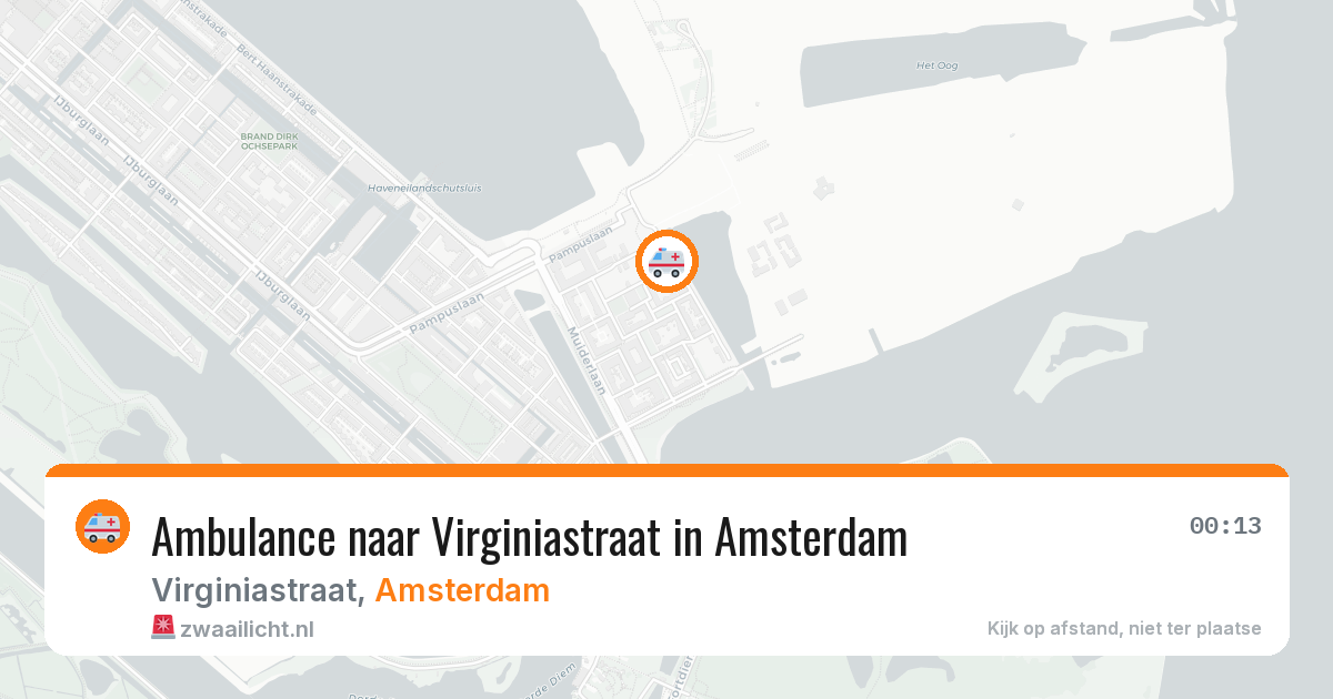 Ambulance naar Virginiastraat in Amsterdam — 20 mei 2026