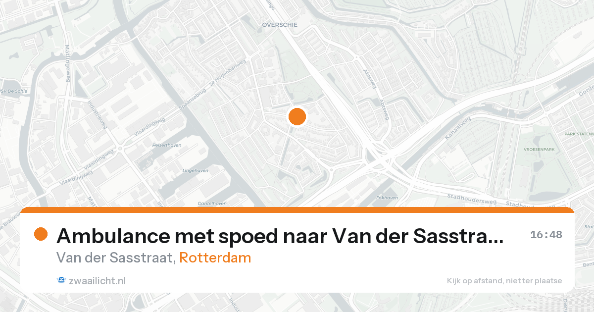Ambulance met spoed naar Van der Sasstraat in Rotterdam — 21 aug 2026