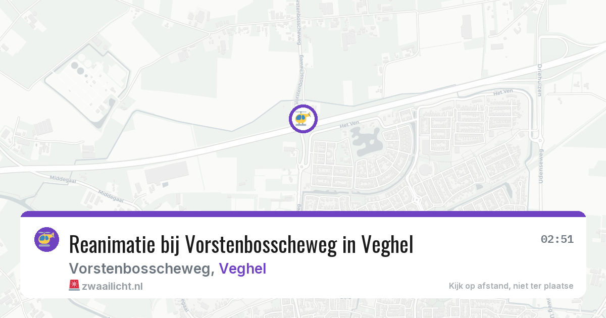 Reanimatie bij Vorstenbosscheweg in Veghel — 26 jul 2026