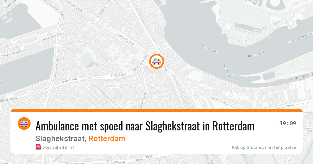 Ambulance met spoed naar Slaghekstraat in Rotterdam — 20 apr 2026