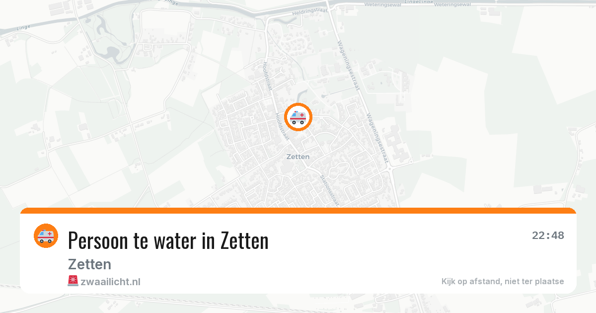 Persoon te water in Zetten — 9 feb 2026
