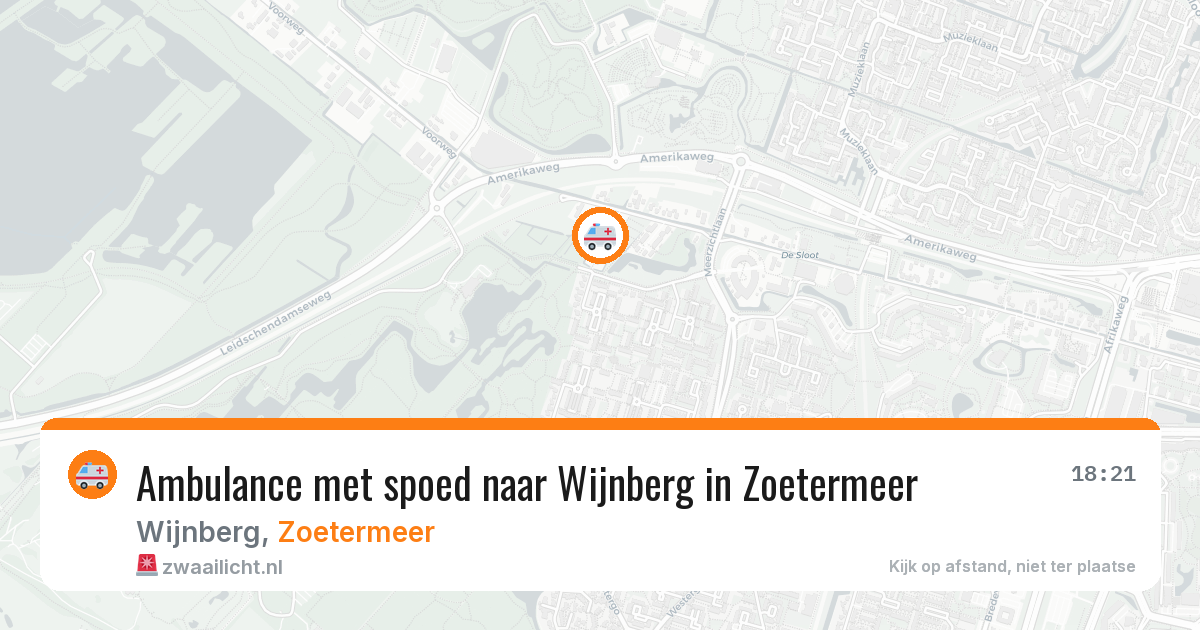 Ambulance met spoed naar Wijnberg in Zoetermeer — 30 jul 2026