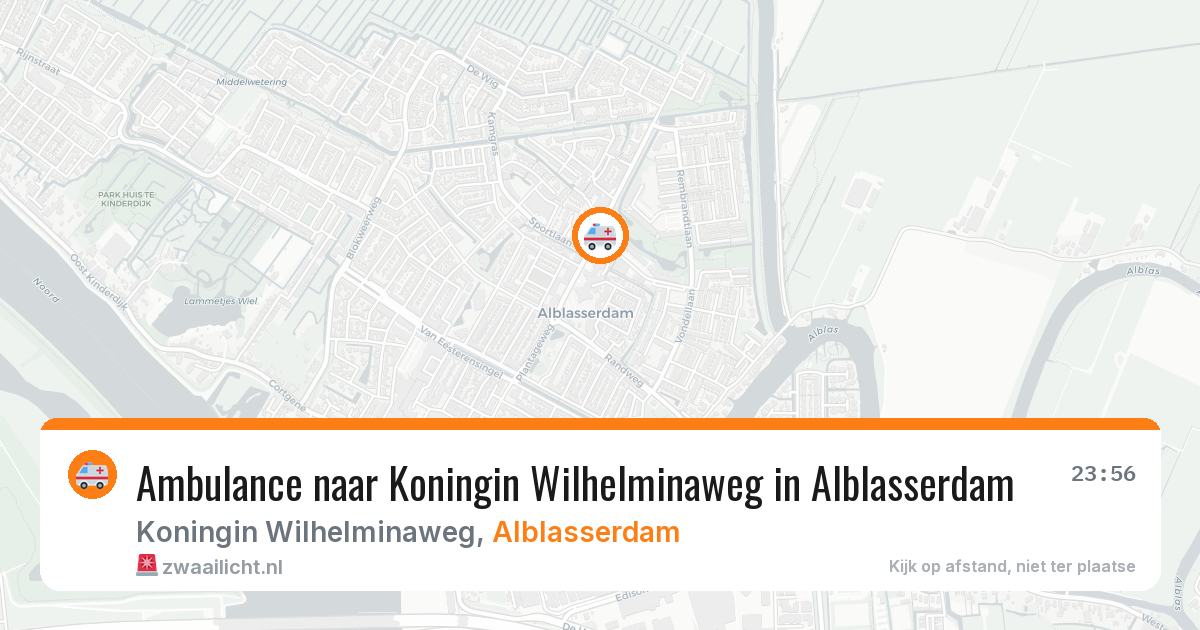 Ambulance naar Koningin Wilhelminaweg in Alblasserdam — 18 mei 2026