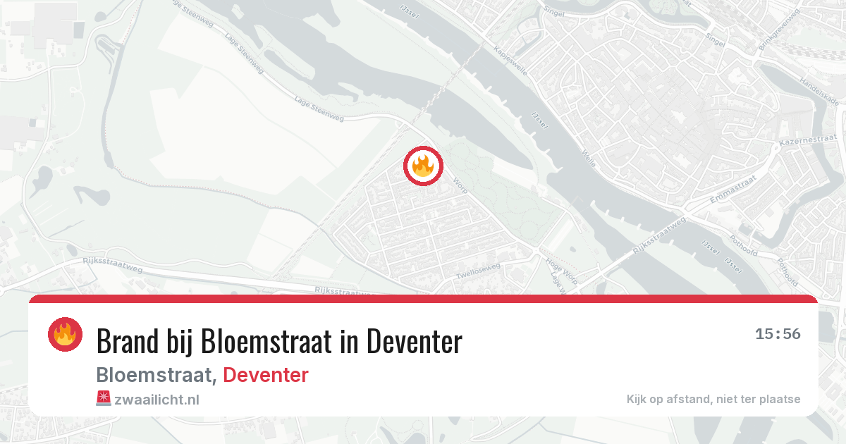 Brand bij Bloemstraat in Deventer — 4 aug 2026
