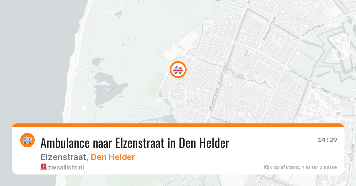 Ambulance naar Elzenstraat in Den Helder — 12 mei 2026
