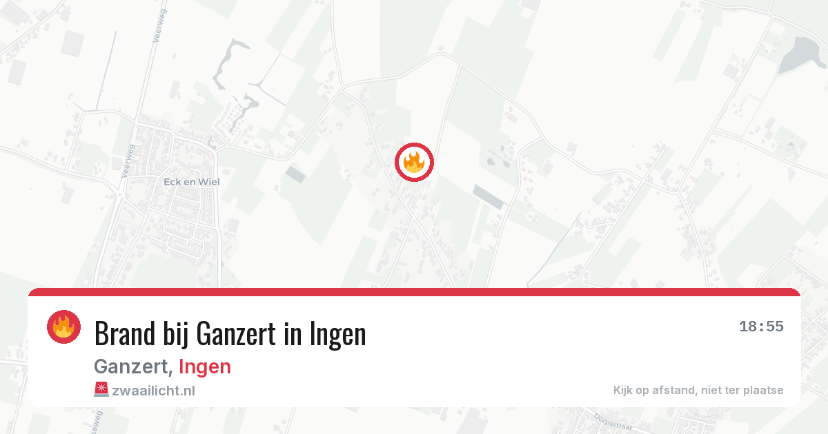 Brand bij Ganzert in Ingen — 4 jun 2026