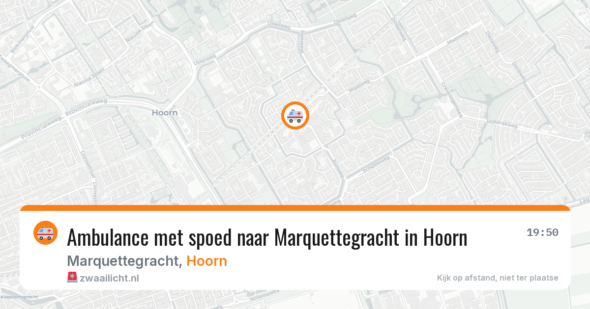 Ambulance met spoed naar Marquettegracht in Hoorn — 4 aug 2026
