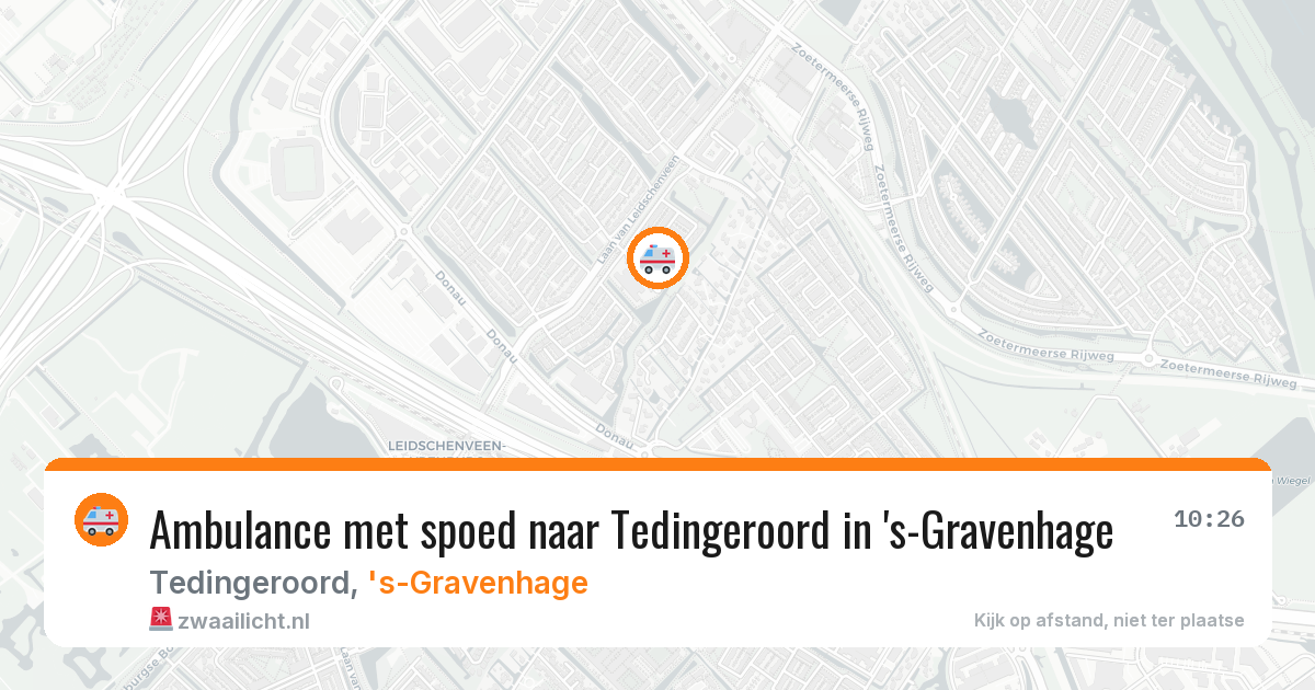 Ambulance met spoed naar Tedingeroord in 's-Gravenhage — 9 jul 2026