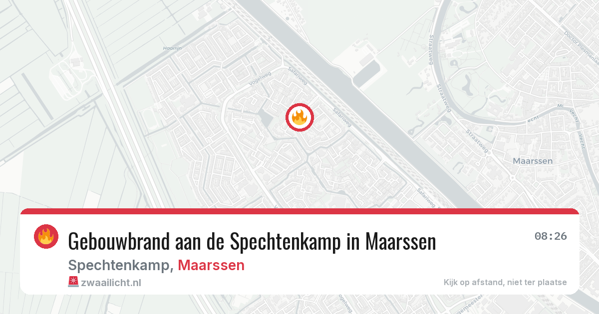 Gebouwbrand aan de Spechtenkamp in Maarssen — 17 apr 2026