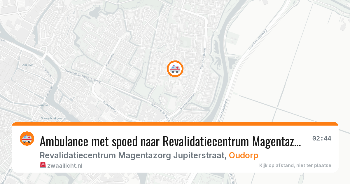 Ambulance met spoed naar Revalidatiecentrum Magentazorg Jupiterstraat in Oudorp — 9 feb 2026