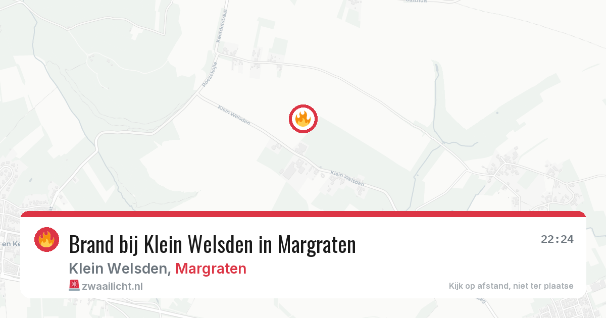 Brand bij Klein Welsden in Margraten — 13 jun 2026