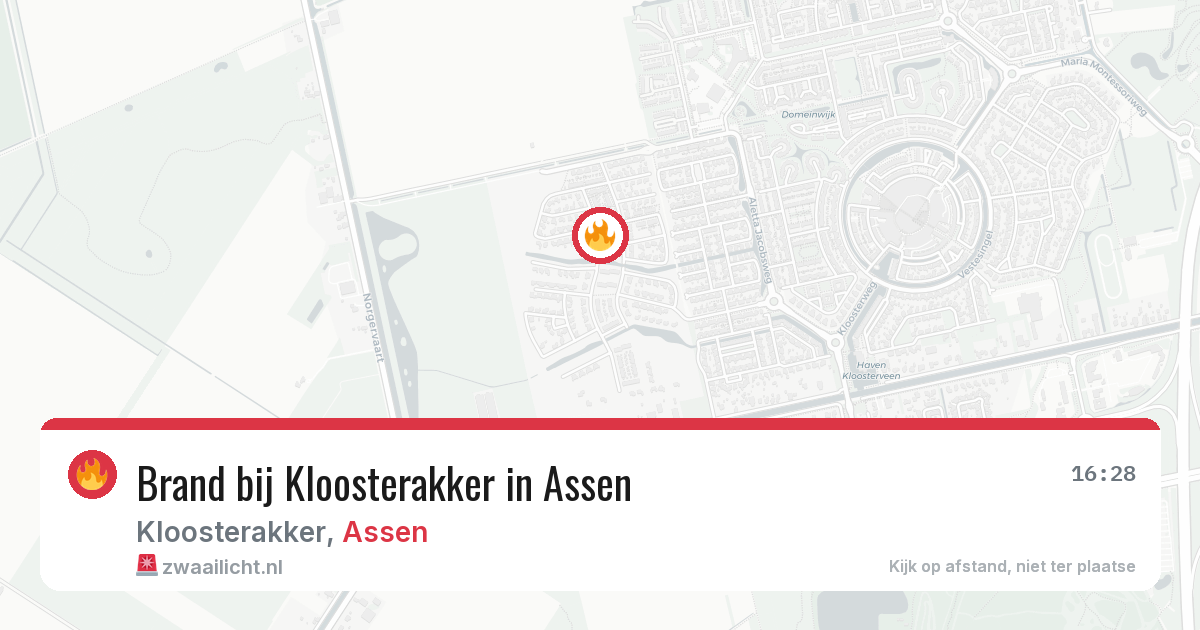 Brand bij Kloosterakker in Assen — 12 mei 2026