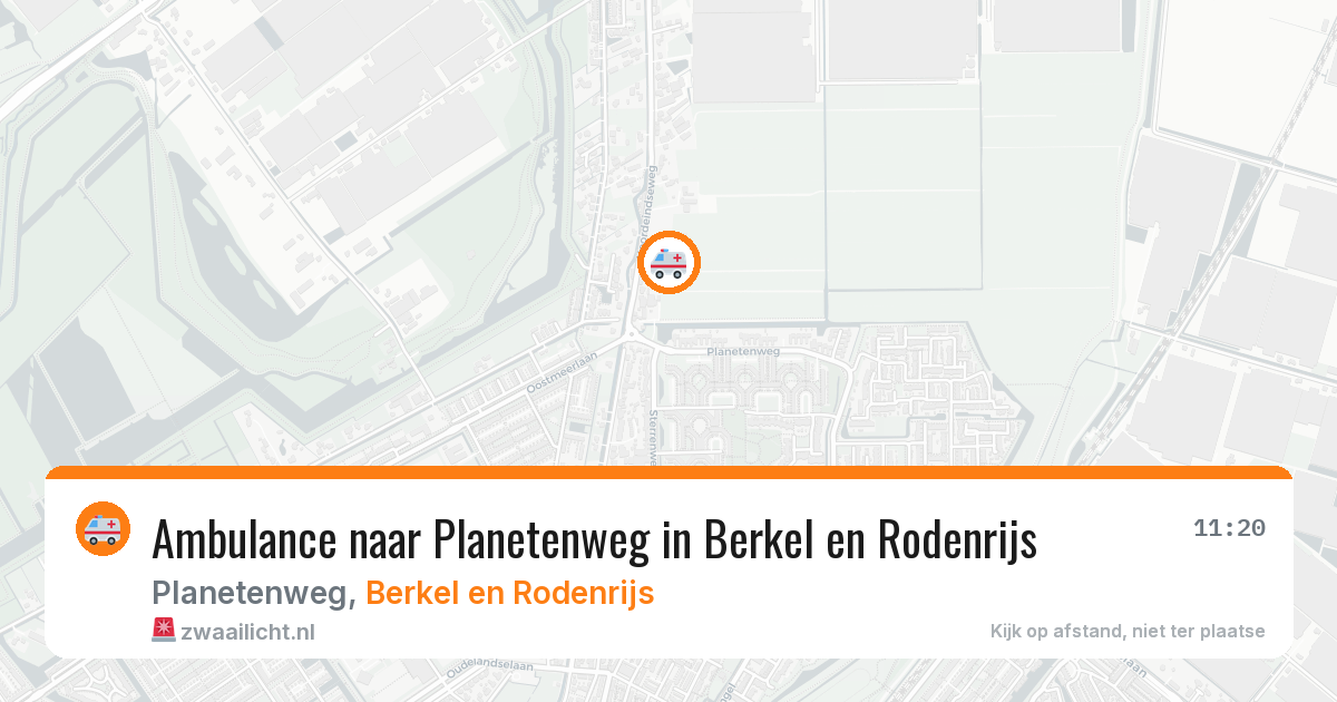 Ambulance naar Planetenweg in Berkel en Rodenrijs — 9 mei 2026