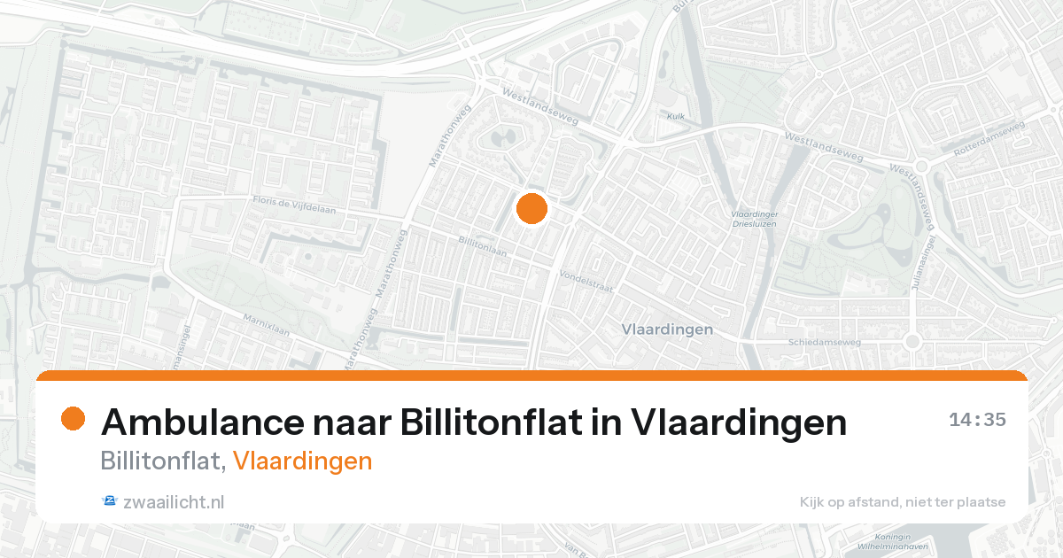 Ambulance naar Billitonflat in Vlaardingen — 8 jul 2026