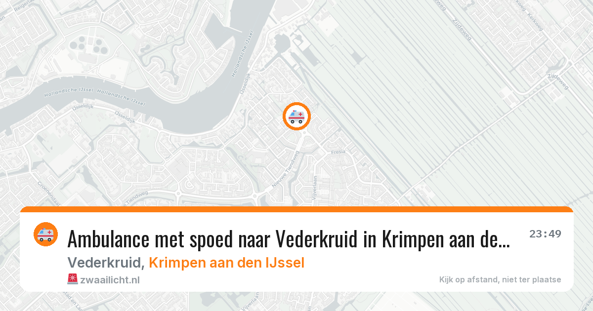 Ambulance met spoed naar Vederkruid in Krimpen aan den IJssel — 14 mei 2026