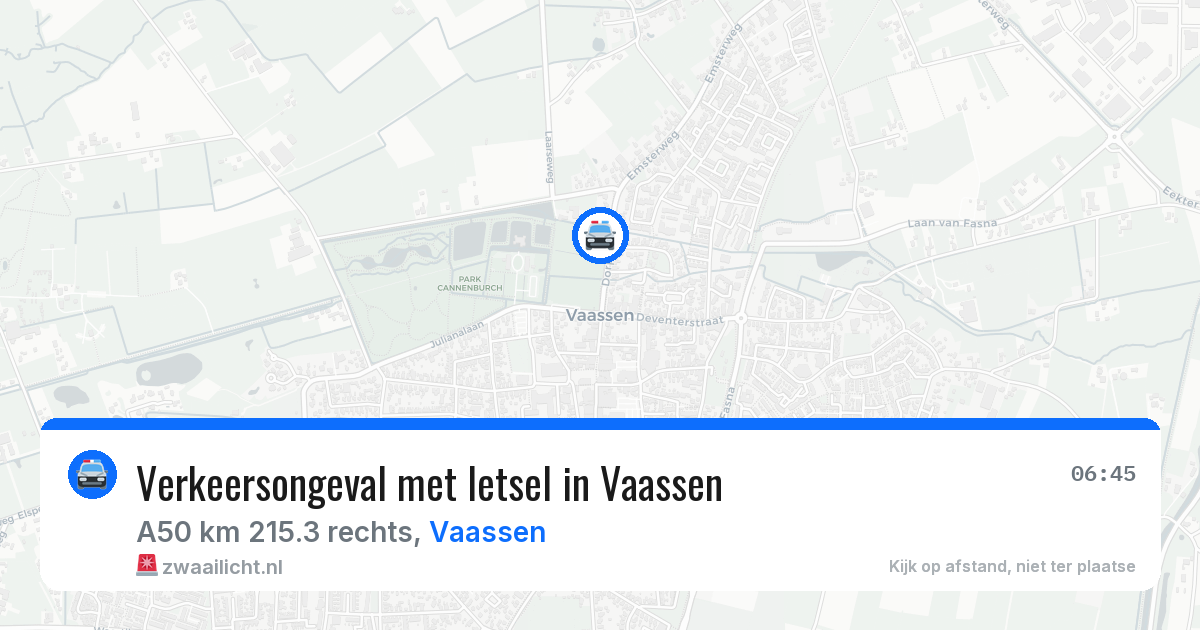 Verkeersongeval met letsel in Vaassen — 19 jan 2026