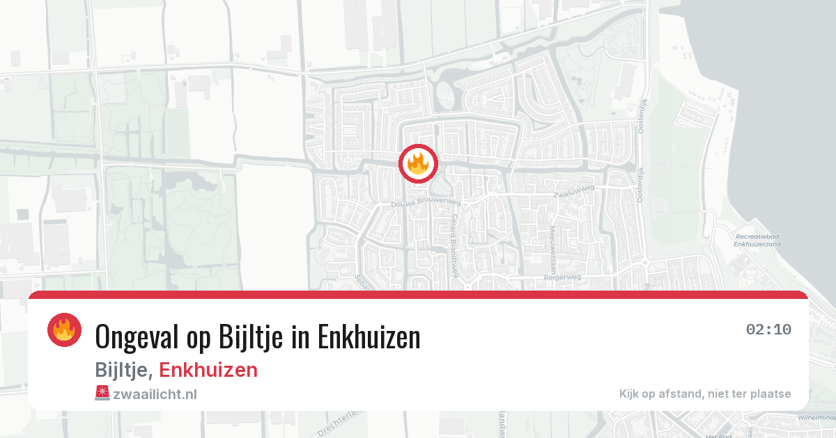 Ongeval op Bijltje in Enkhuizen — 26 apr 2026