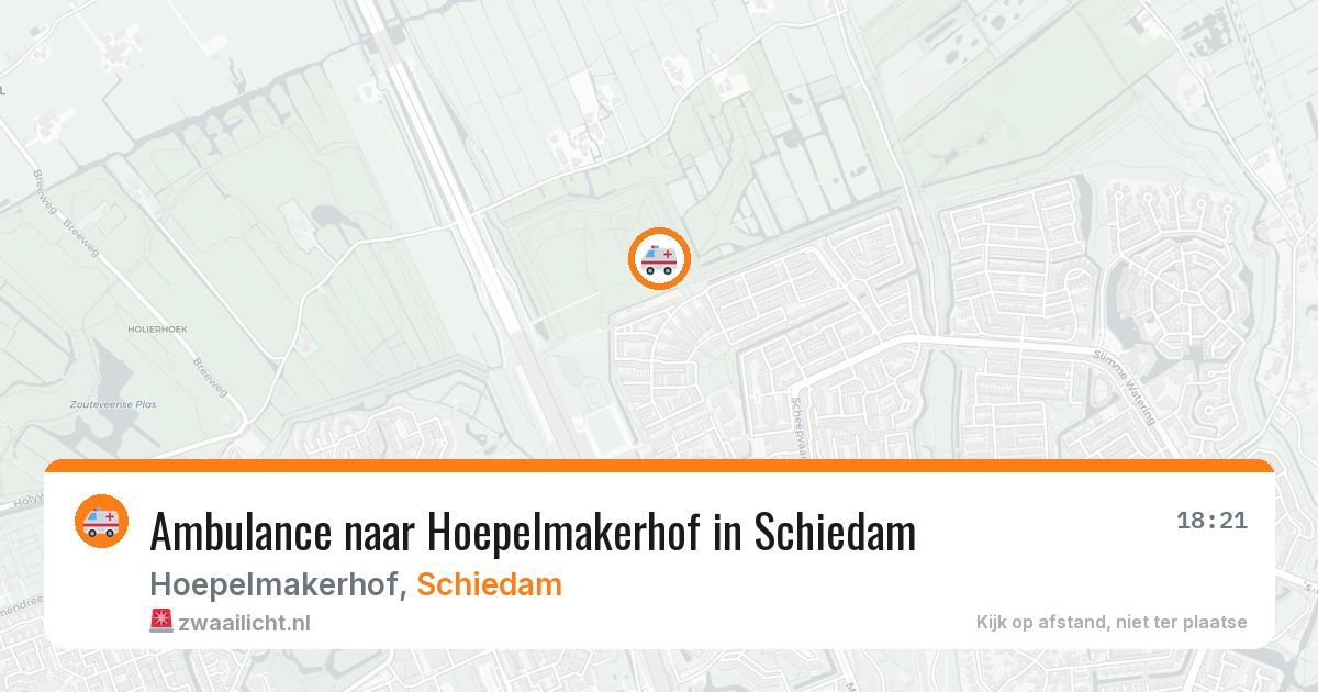 Ambulance naar Hoepelmakerhof in Schiedam — 23 mrt 2026