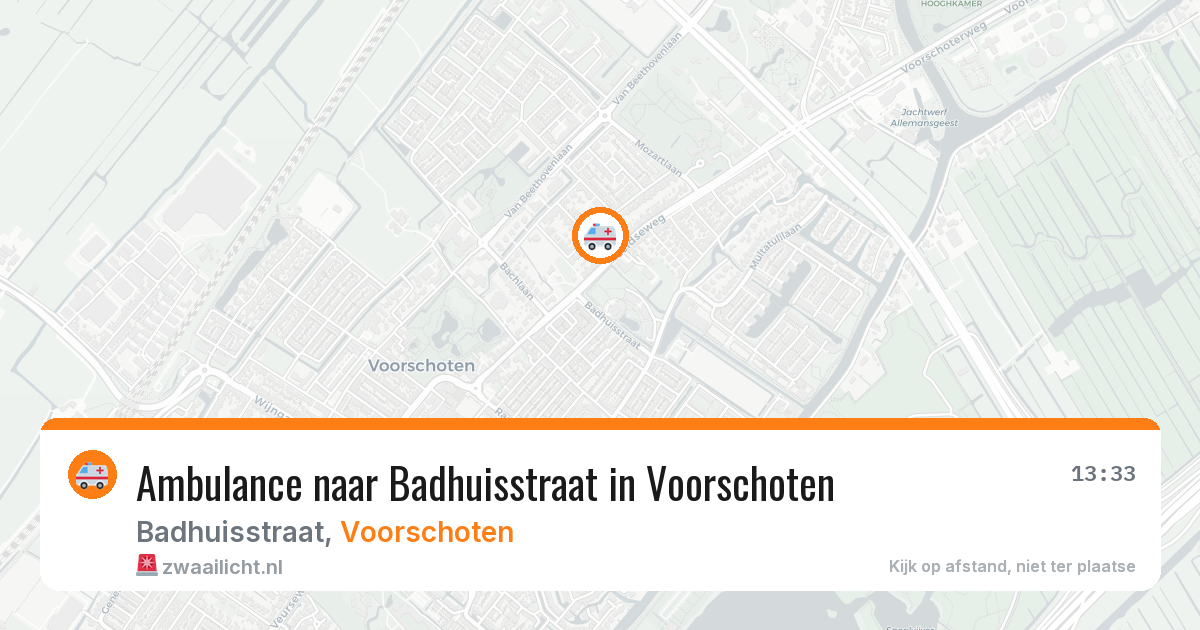 Ambulance naar Badhuisstraat in Voorschoten — 12 aug 2026