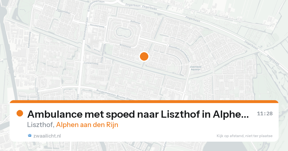 Ambulance met spoed naar Liszthof in Alphen aan den Rijn — 12 jun 2026