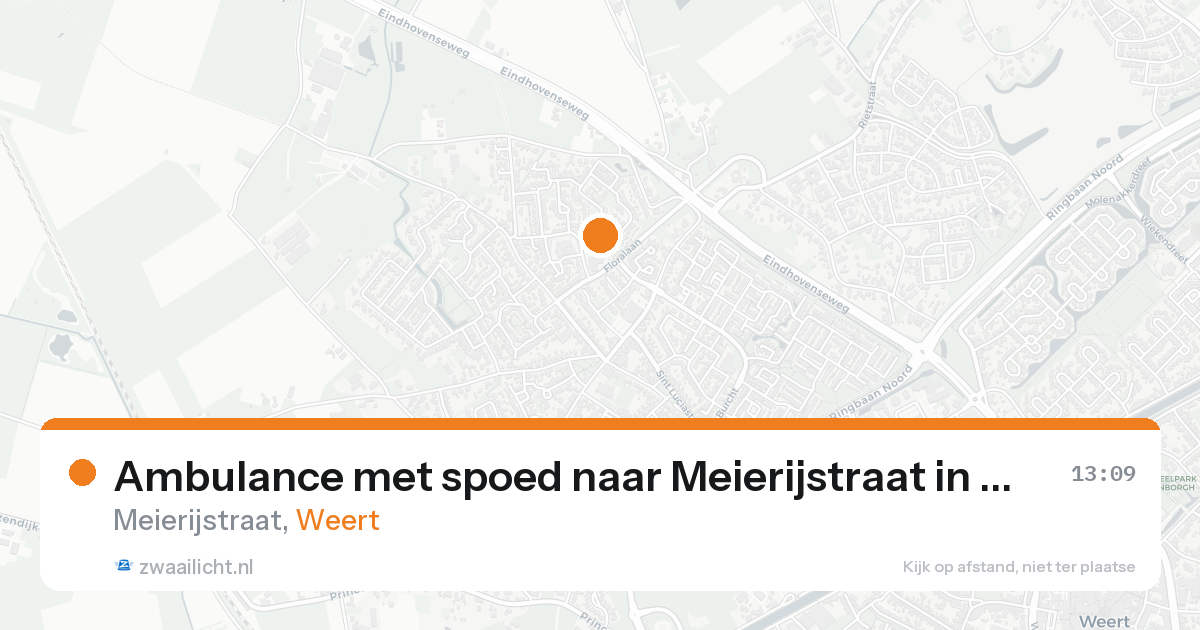 Ambulance met spoed naar Meierijstraat in Weert — 23 aug 2026