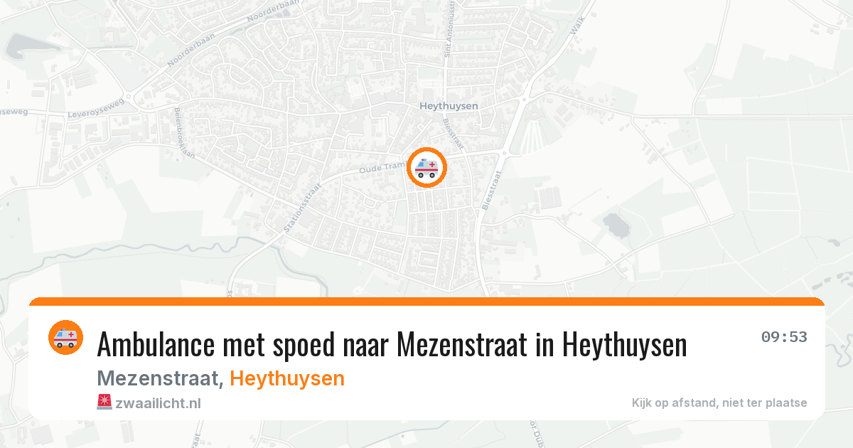 Ambulance met spoed naar Mezenstraat in Heythuysen — 14 jul 2026