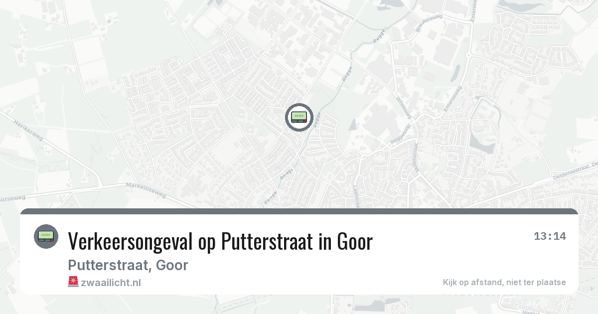 Verkeersongeval op Putterstraat in Goor — 29 mei 2026