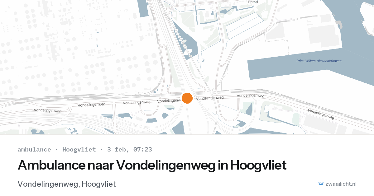 Ambulance naar Vondelingenweg in Hoogvliet — 3 feb 2026