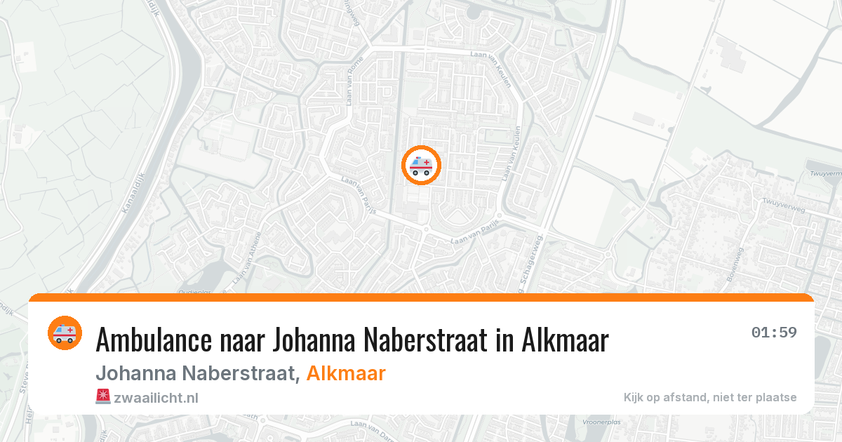 Ambulance naar Johanna Naberstraat in Alkmaar — 31 mrt 2026