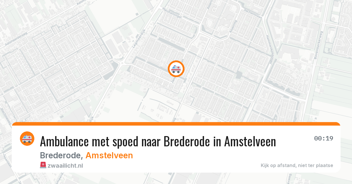 Ambulance met spoed naar Brederode in Amstelveen — 23 jun 2026