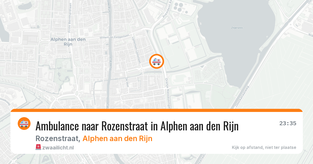 Ambulance naar Rozenstraat in Alphen aan den Rijn — 18 mrt 2026