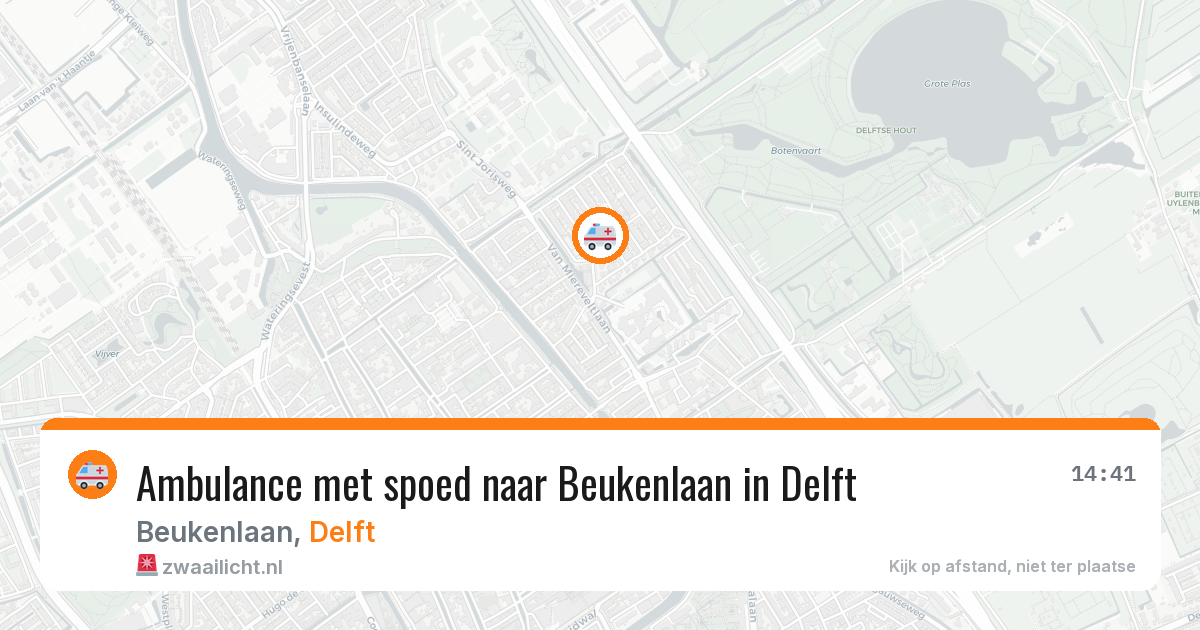 Ambulance met spoed naar Beukenlaan in Delft — 16 jan 2026