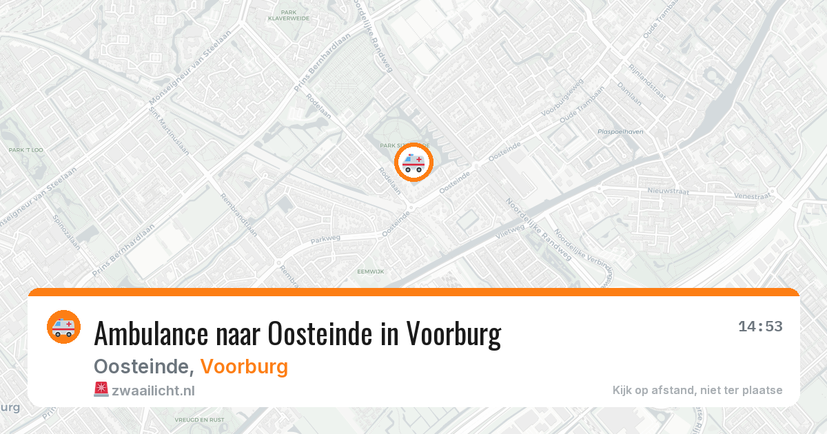 Ambulance naar Oosteinde in Voorburg — 29 jul 2026